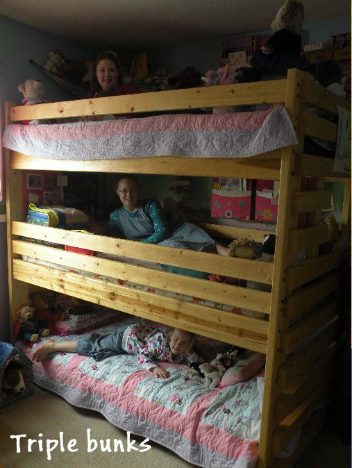 triple decker bunk bed